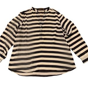 The Limited black and ivory striped sheet shirt, XL